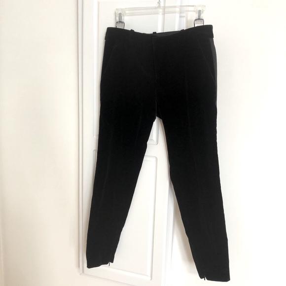 Gucci Tom Ford Era Black Velvet Velour Dress Pants